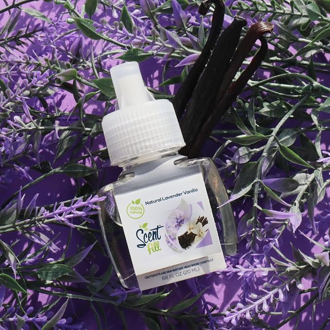 Scent Fill 100% Natural Lavender Vanilla Plug in Air Freshener, Scented Oil - Image 4