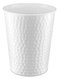 Monarch Abode White Hand Hammered Metal Wastebasket by MonarchAbode