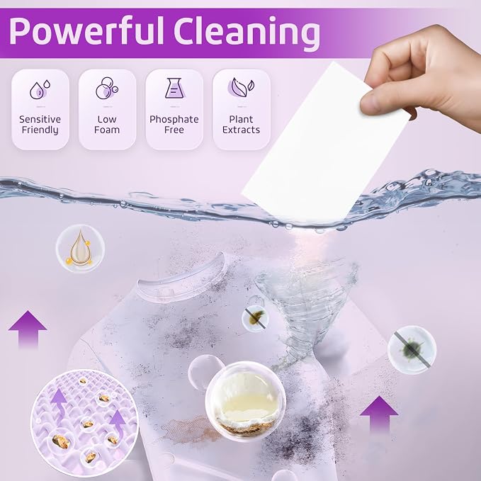 Poesie Laundry Detergent Sheets Lavender Scent 160 Count Soap Sheets - Image 4
