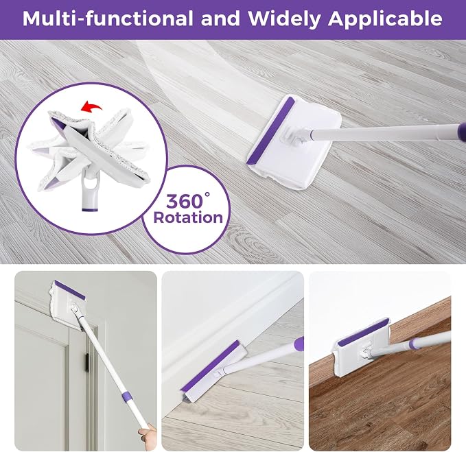 Baseboard Cleaner Tool with Handle 2.0, Dust Trapping and Locking, 5 Reusable - Image 7
