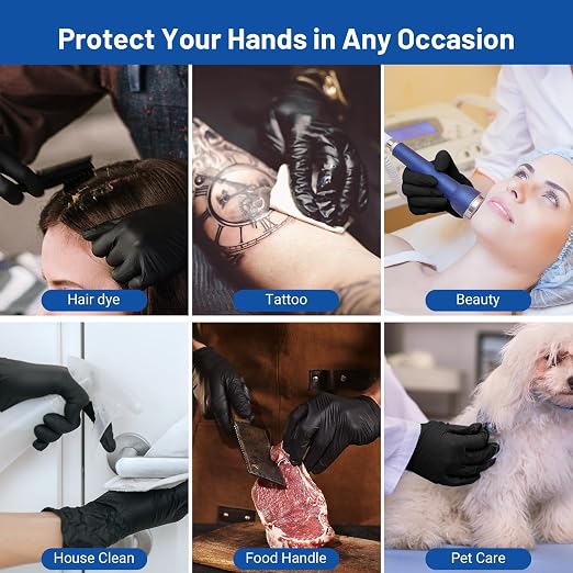 JMU Black Nitrile Gloves Small Case of 1200, 3.5Mil Nitrile Exam Gloves - Image 7