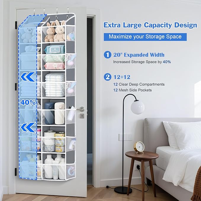 Univivi Over the Door Organizer 6 Tiers, Extra Large Door Hanging Organizer - Image 2