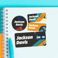 Personalized Name Tag Stickers for Kids | Car Waterproof Labels for School by Cryptonite