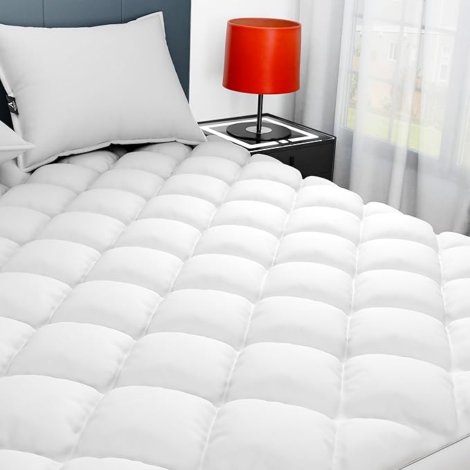Sunflower California King Mattress Pad, Hypoallergenic Cotton Mattress Cover by SunflowerHometexUS