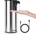Automatic Soap Dispenser, Stainless Steel Material, Rechargeable Touchless Hand by Greatmay