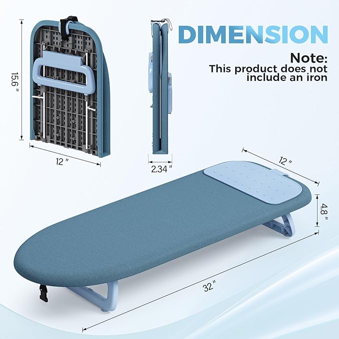 KINGBOARD Tabletop Ironing Board, Small Ironing Board - Image 2