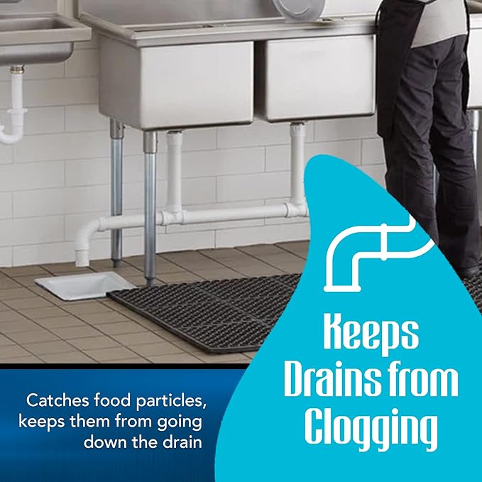 6.5-inch Floor Drain Cover Alternative, Square Sink Drain Basket - Image 6