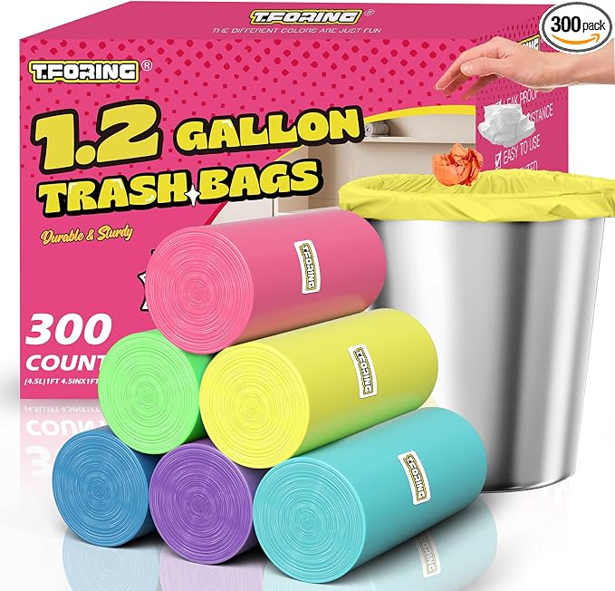 300 Count 1.2 Gallon Trash Bags by TFORING%C2%AE