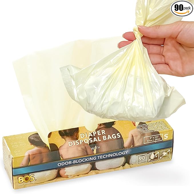 BOS, Odor-Sealing Dirty Diaper Trash Bags by BOS