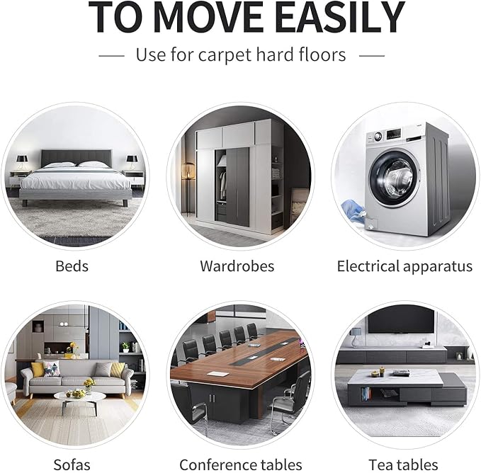 Ezprotekt 8 Pack Large Furniture Movers Sliders - Image 6