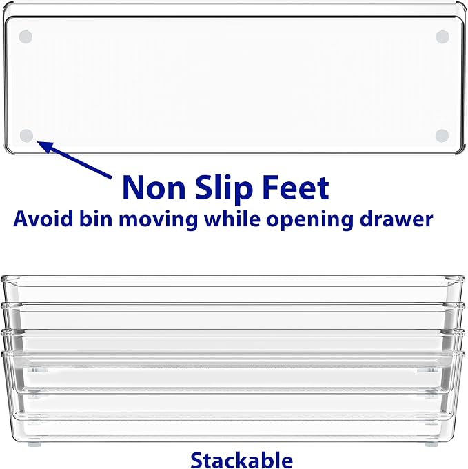 Simple Houseware Clear Drawer Organizer - Image 4