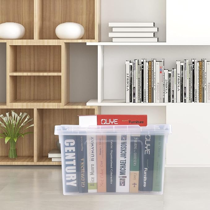 4 Pack 22 L Clear Plastic Storage Box - Image 5