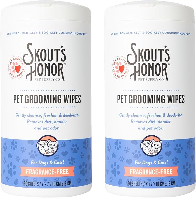SKOUT'S HONOR Pet Grooming Wipes by SKOUTSHONOR
