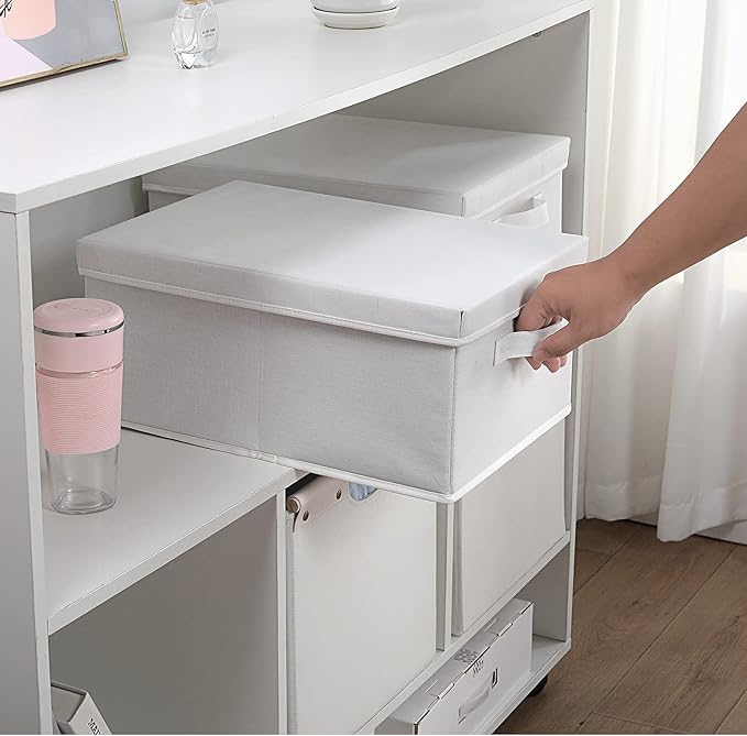 HOONEX Storage Bins with Lids for Organizing, Storage Boxes with 2 Carrying - Image 4