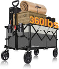 Moon Lence Collapsible Folding Wagon Cart Heavy Duty Folding Garden Portable by MoonLence