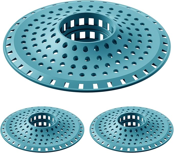 Shower Hair Drain Catcher, Silicone Bathtub Drain Hair Catcher Strainer by SayGoodbyetoHairClogging