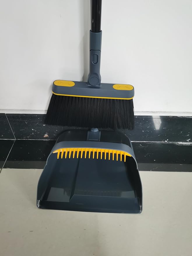 JEHONN Broom and Dustpan Set for Home, 54 Inches Long Handle Lightweight 180 - Image 11