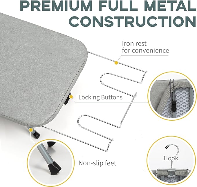 Metal Foldable Tabletop Ironing Board - Image 3