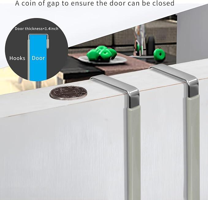 FYY Over The Door Hooks, 4 Pack Door Hangers Hooks - Image 5