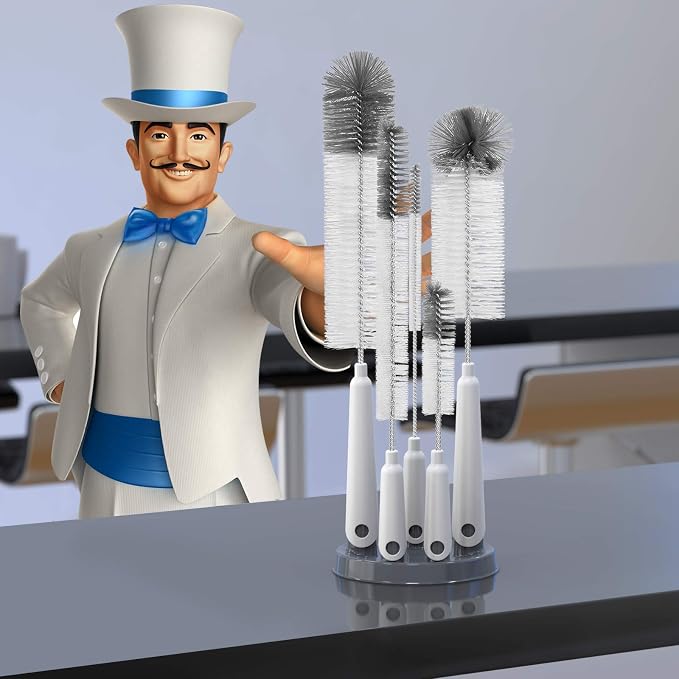MR.SIGA 5 Pack Bottle Brush Cleaning Set - Image 2