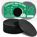 7.25 Inch Charcoal Filters for 10 Pack Kitchen Countertop Compost Bins by LMJP