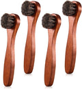 4 Pcs Horsehair Shine Shoes Brush Kit Polish Dauber Applicators Cleaning by ZJoey