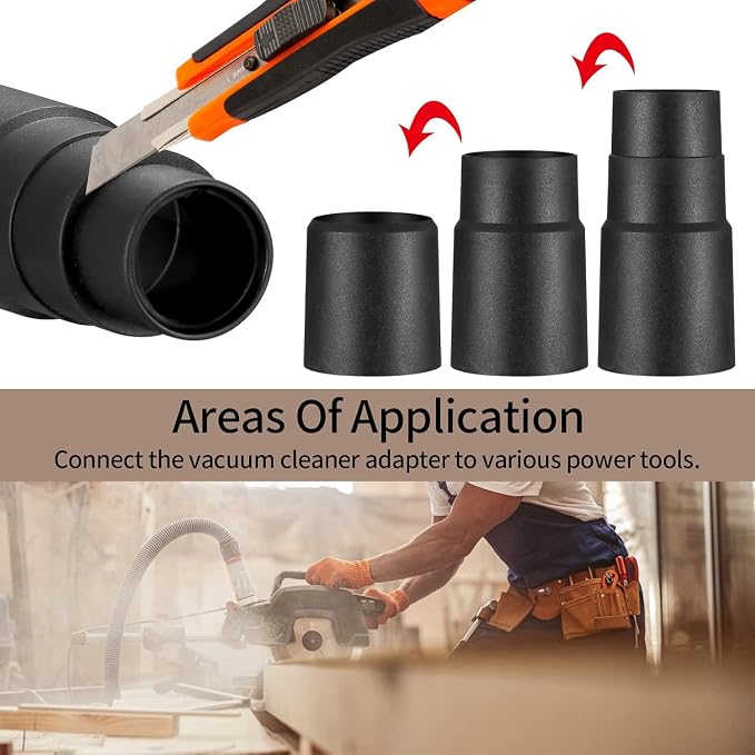 Universal Vacuum Hose Adapter Kit Reducer Attachment Set, Shop Vac Vacuum Hose - Image 7