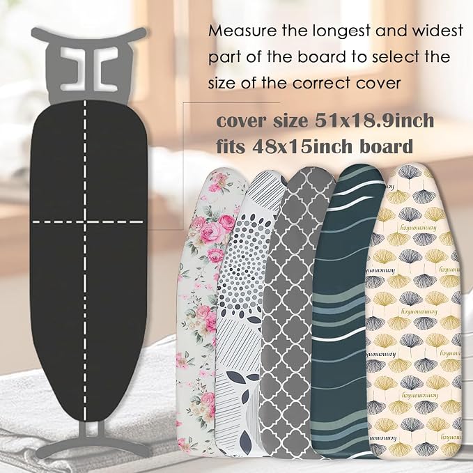 Ironing Board Cover with Two 5MM Thick Feltpads, Fits Standard Ironing Boards - Image 4