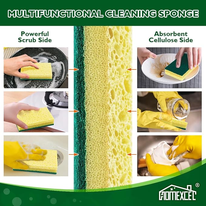 HOMEXCEL Sponges Kitchen 12pcs, Heavy Duty Sponges - Image 5