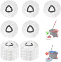 10 Pack Spin Mop Replacement Heads, 100% Microfiber Spin Mop Refill by V-chen