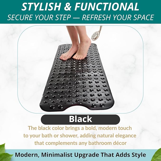 ENKOSI Bath Mat – 40 x 16 Inch Extra Long Non Slip Bathtub Mat – Anti Slip - Image 5