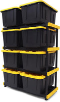 CX Black & Yellow®, Shelving Unit and Heavy Duty Storage Containers, Extremely by BLACKYELLOW