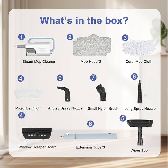 Steam Cleaner, 6 in1 Rotated Steam Mop Cleaner - Image 8