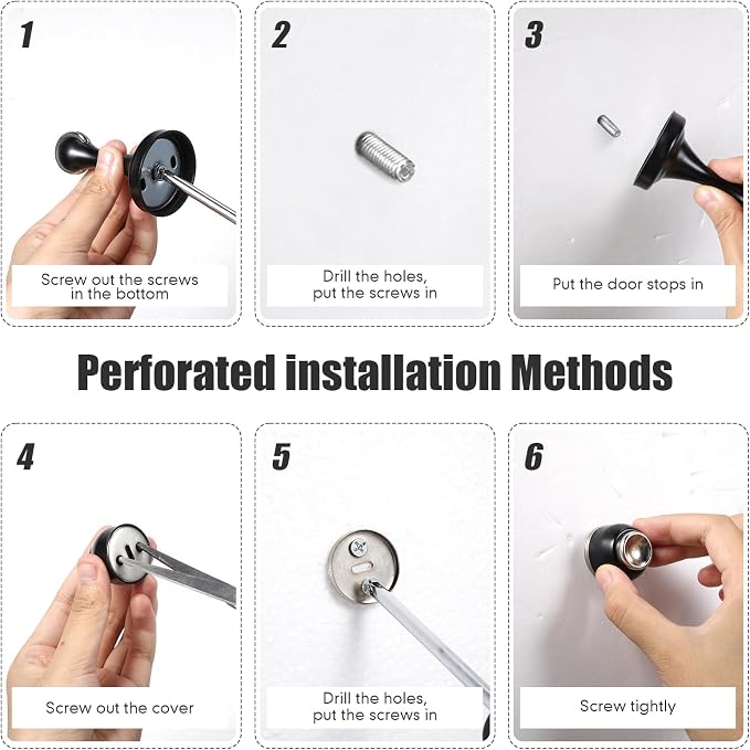 16 Pcs Magnetic Door Stoppers Stainless Steel Door Stops Magnetic Catch Holder - Image 4