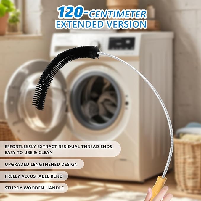 Dryer Lint Brush Vent Cleaner Tool 47.2 Inch Extra Long Flexible - Image 4