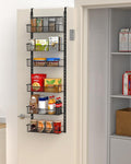 12.3" W Narrow Over the Door Pantry Organizer, 6-Tier Over the Door Organizer by VyGrow