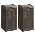 Flamaker 30 Gallon Trash Can, Resin Outdoor Garbage Can by Flamaker