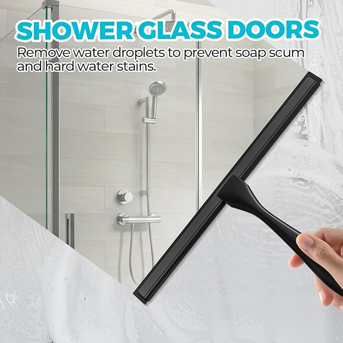 2PACK 12-Inch All-Purpose Shower Squeegee - Image 3