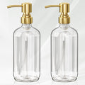 AmazerBath Soap Dispenser, 2 Pack Glass Soap Dispenser by AmazerBath
