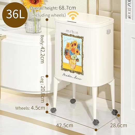 MRBIN Metal Motion Sensor Kitchen Trash Can - Image 5