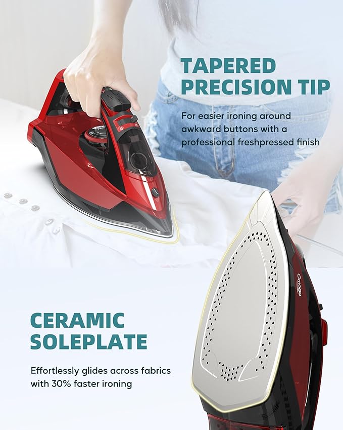 Cordless Iron for Clothes - 1500W Steam Iron - Image 5
