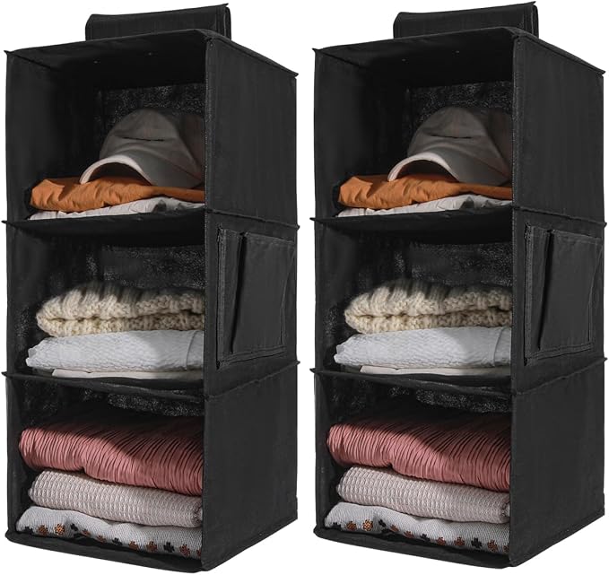 2 Packs Hanging Closet Organizer Stroage, 3-Shelf Hanging Shelves by WelcometoYRCBEHFU