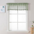 Chyhomenyc Sheer Window Valance Curtains, 42x14 Inches 2PCS, Light Filtering by Chyhomenyc