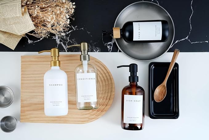 Emerson Essentials Soap Dispenser, Hands and Dishes Bottles, Kitchen Set - Image 5