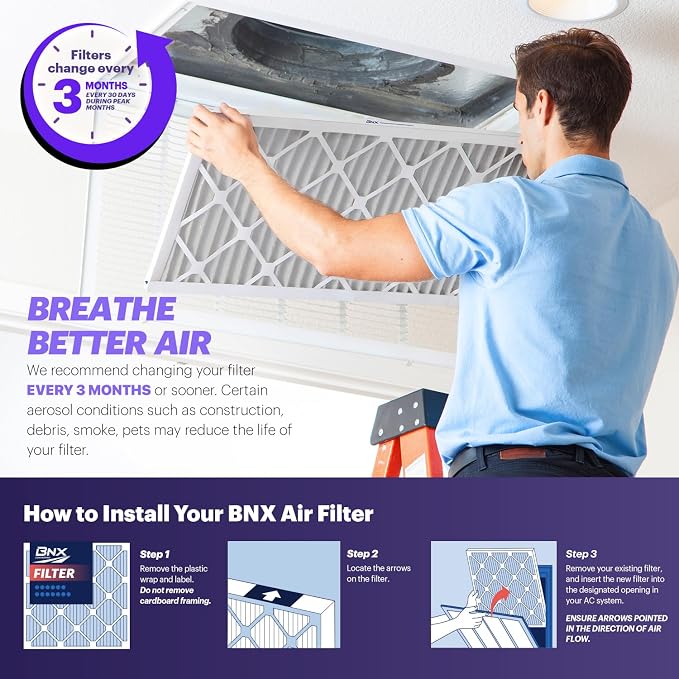 BNX TruFilter 24x24x1 Air Filter MERV 8 - Image 8