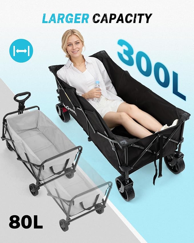 Gonex 48''L Collapsible Foldable Heavy Duty Oversized Wagon - Image 3