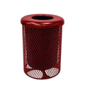 COATEDOUTDOORFURNITURE RFT-TXTBUR Heavy Duty 32 Gallon Round Trash Receptacle by CoatedOutdoorFurniture