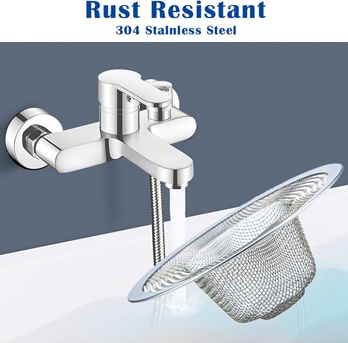 2 pcs Heavy Duty Stainless Steel Slop Basket Filter Trap, 2.75" Top / 1" Mesh - Image 3
