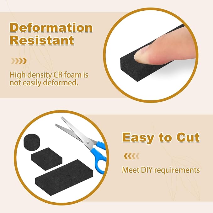 High Density Weather Stripping 3/4 in x 3/8 in, Weatherproof Foam Insulation - Image 4