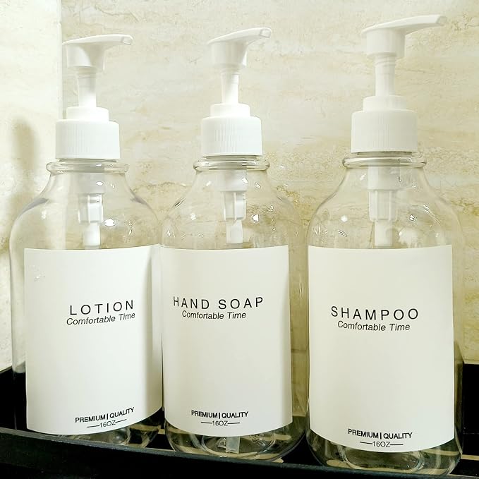 3 Pack of Shampoo and Conditioner Bottles - Image 2